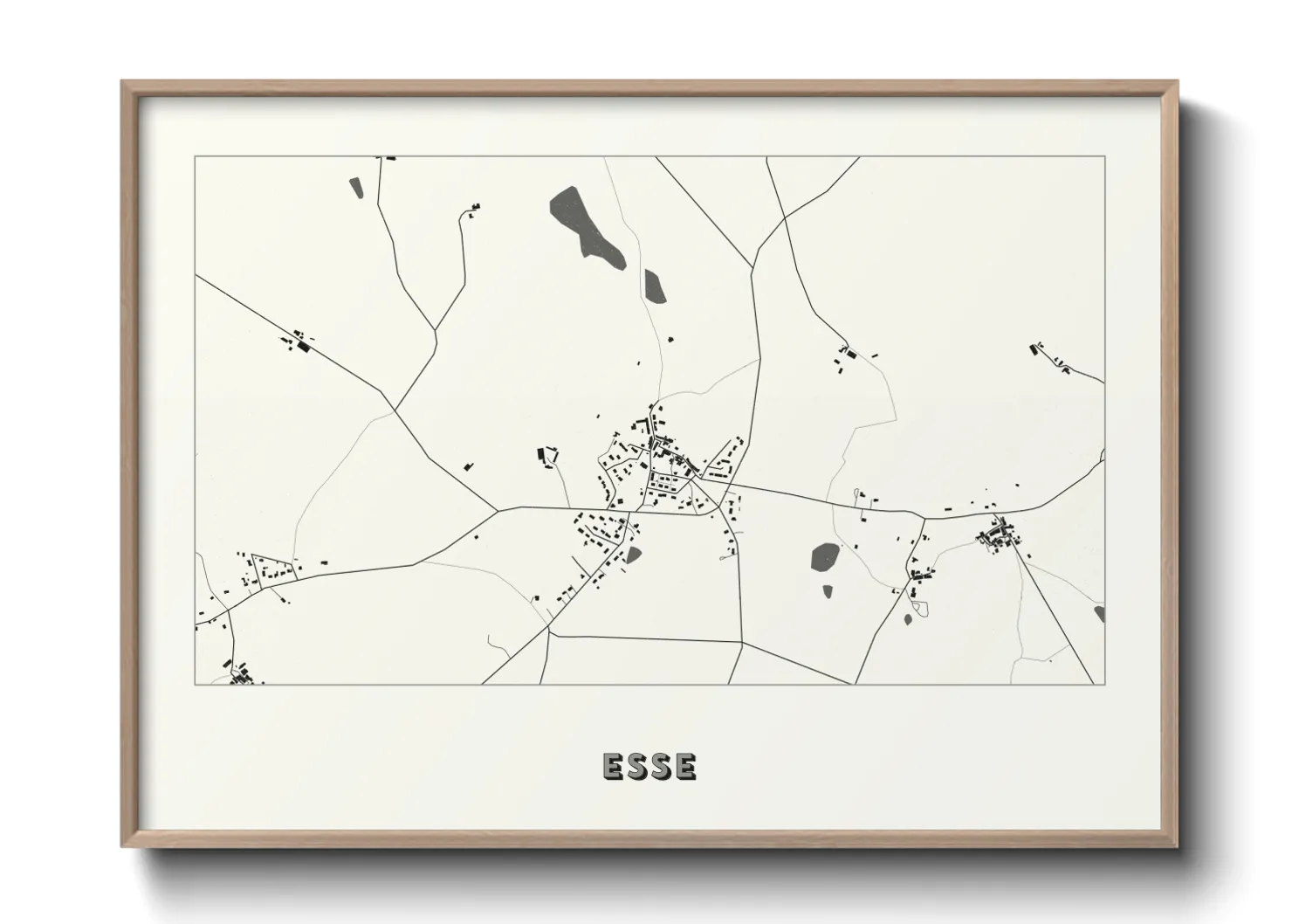 Une affiche de carte sur Esse