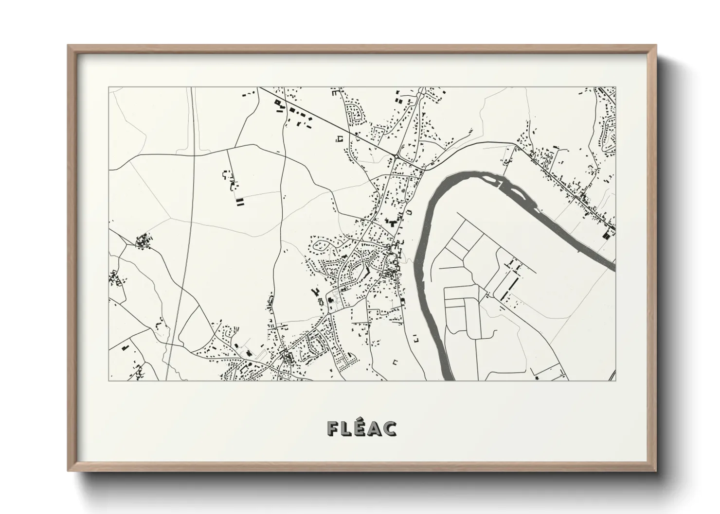 Une affiche de carte sur Fléac