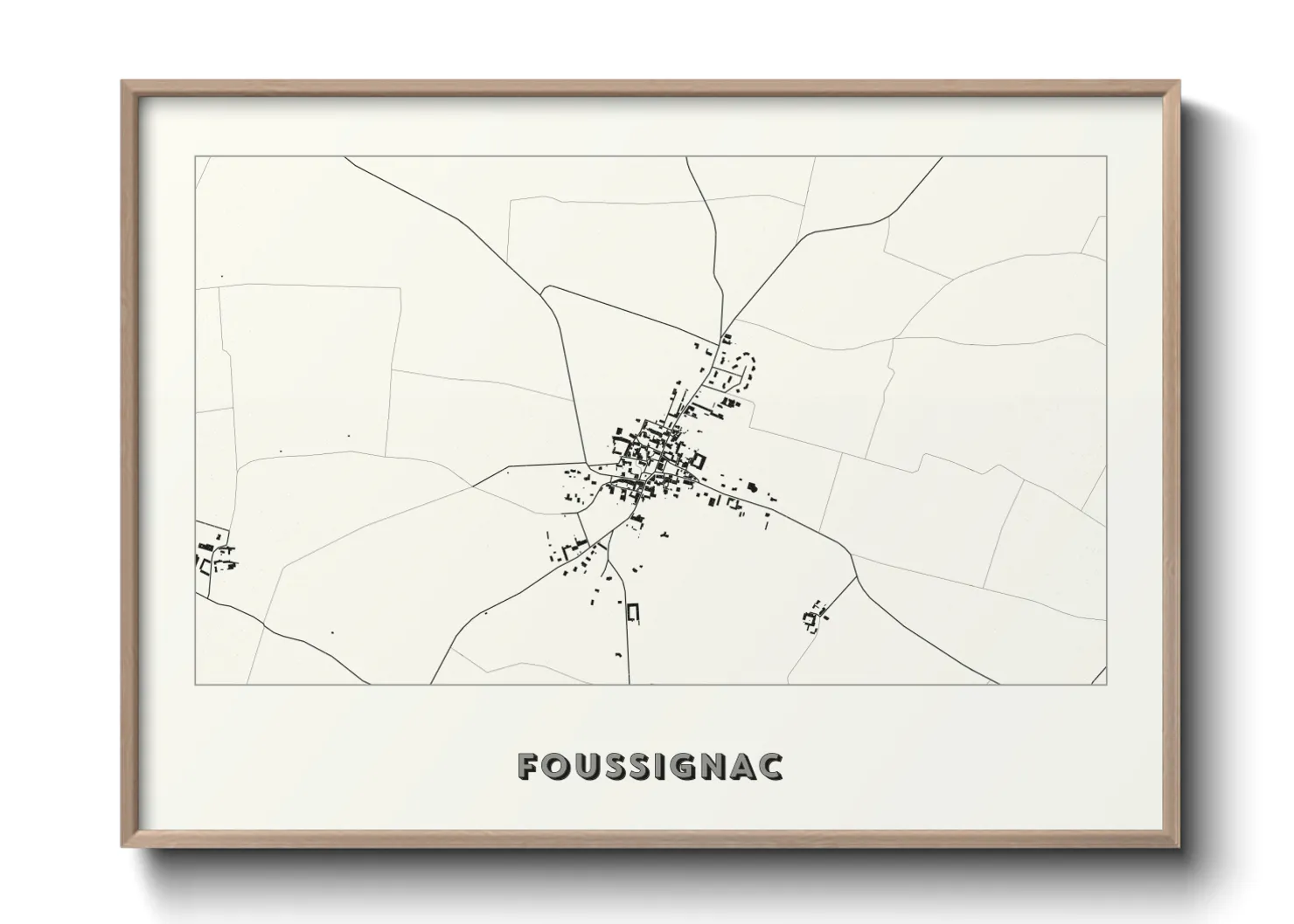Une affiche de carte sur Foussignac