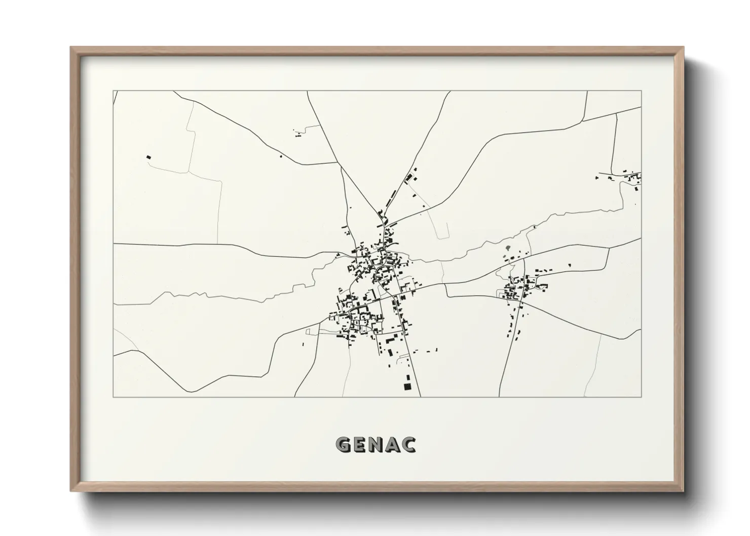 Une affiche de carte sur Genac