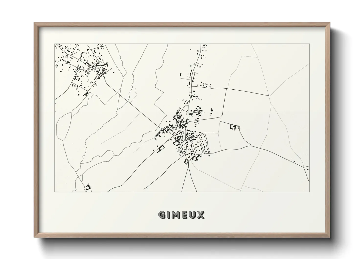 Une affiche de carte sur Gimeux