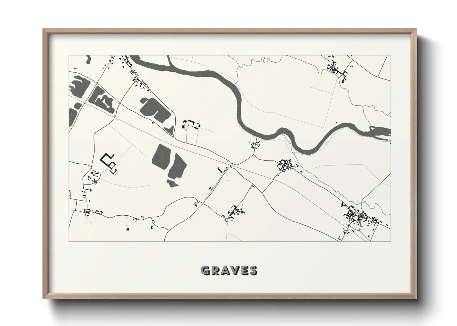 Une affiche de carte sur Graves