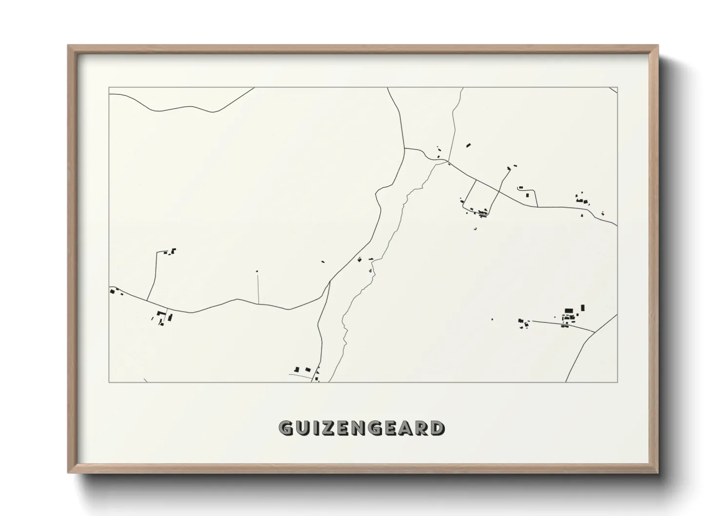 Une affiche de carte sur Guizengeard