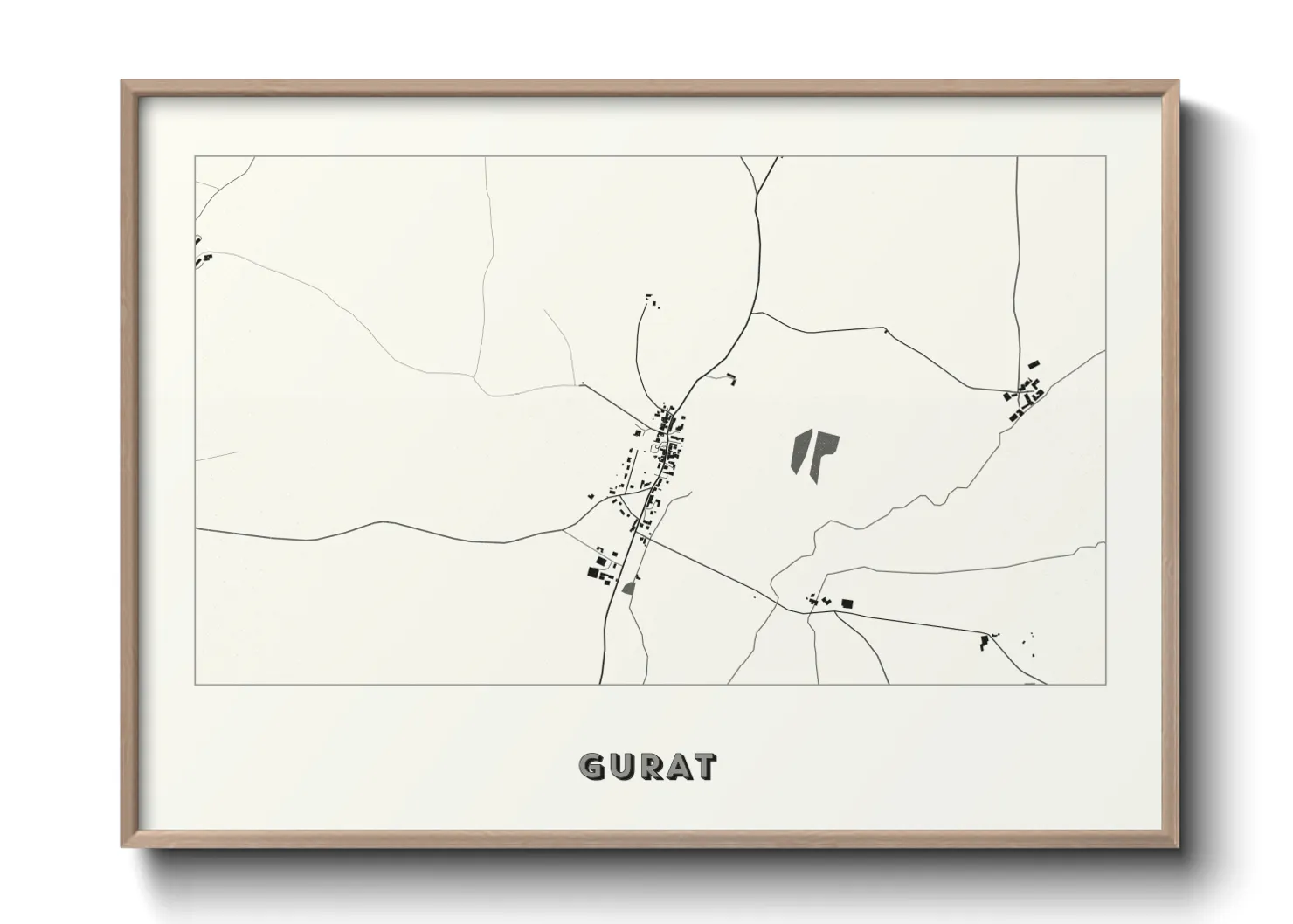 Une affiche de carte sur Gurat