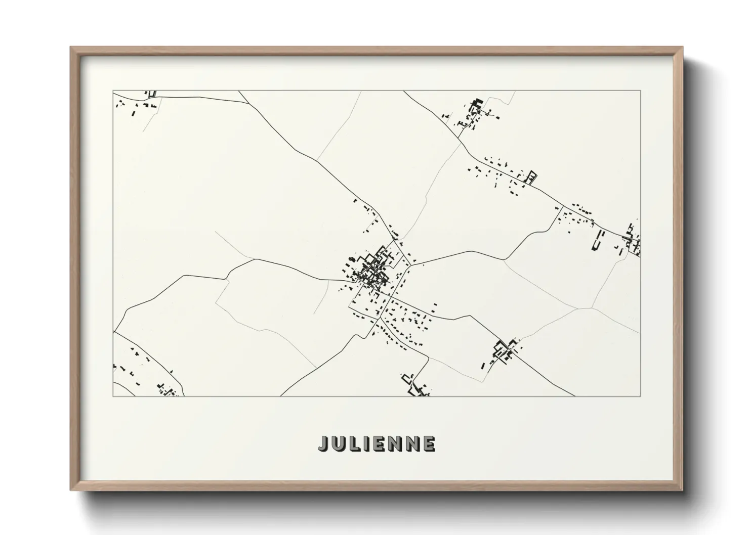Une affiche de carte sur Julienne