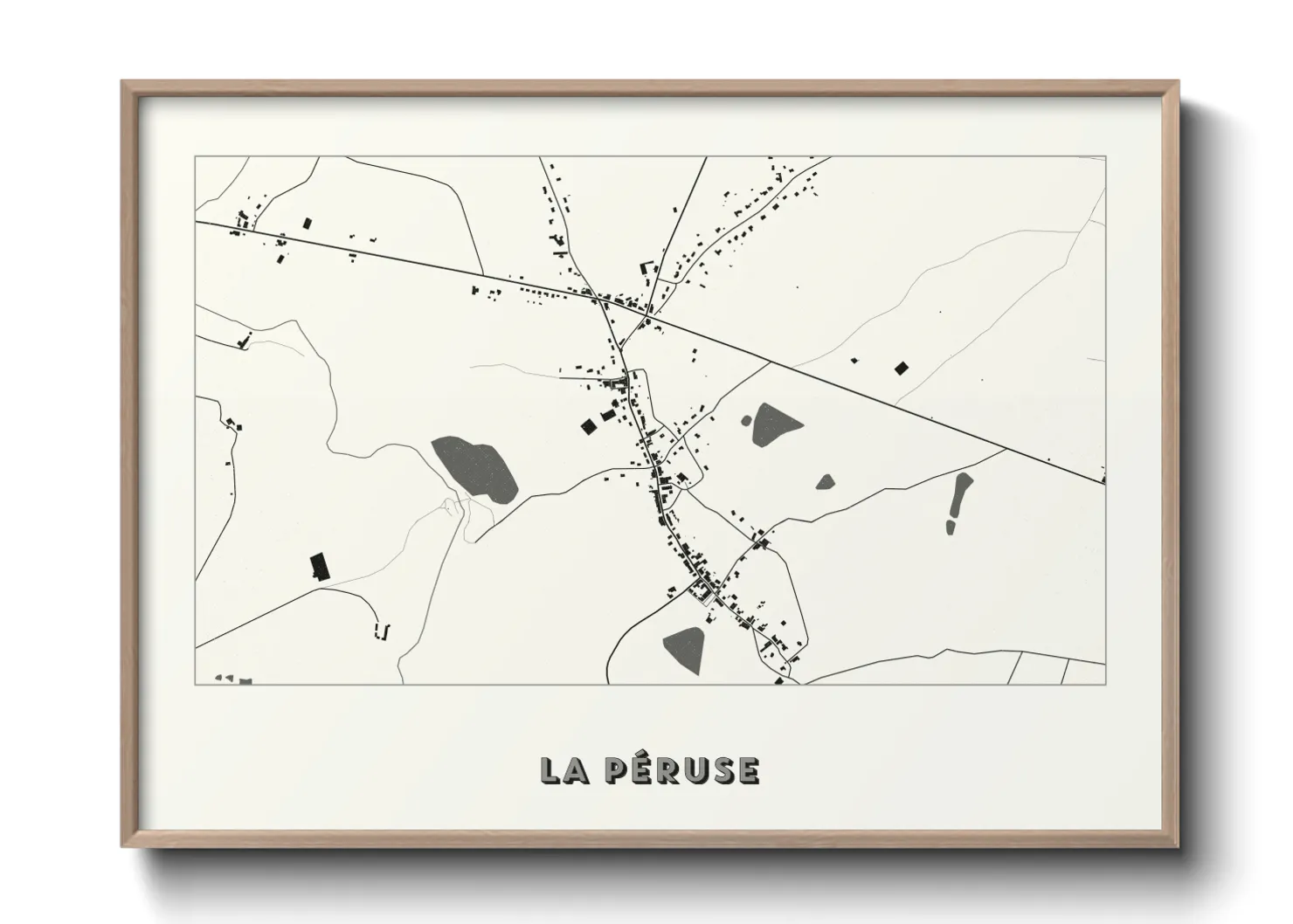 Une affiche de carte sur La Péruse