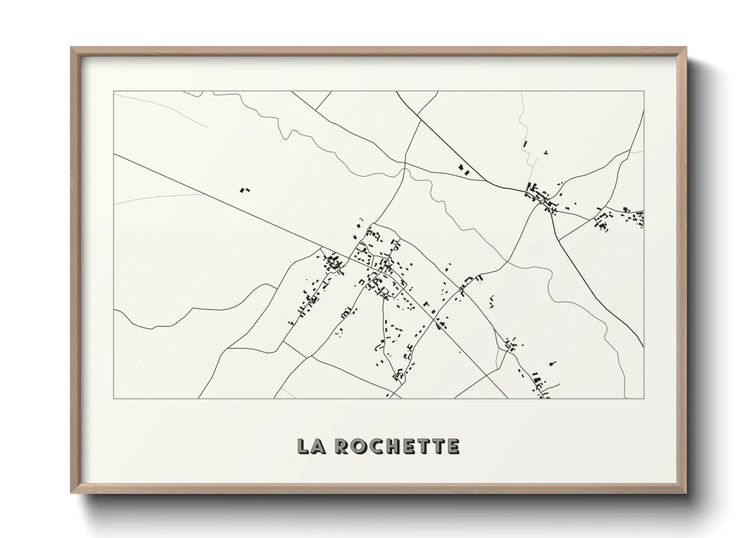 Une affiche de carte sur La Rochette