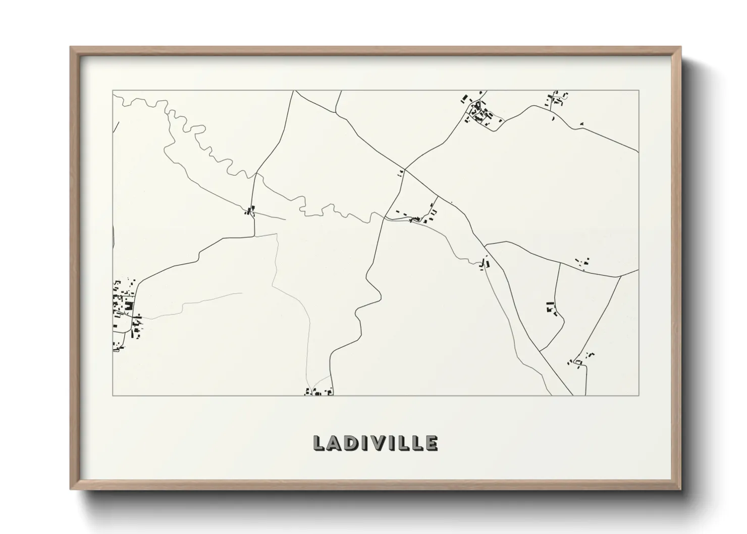 Une affiche de carte sur Ladiville