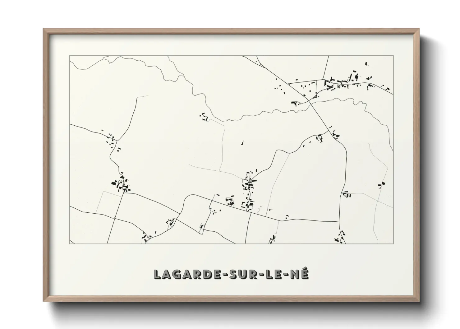 Une affiche de carte sur Lagarde-sur-le-Né