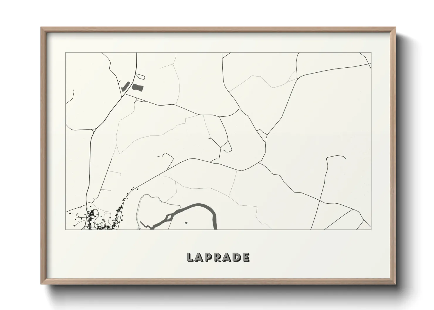 Une affiche de carte sur Laprade