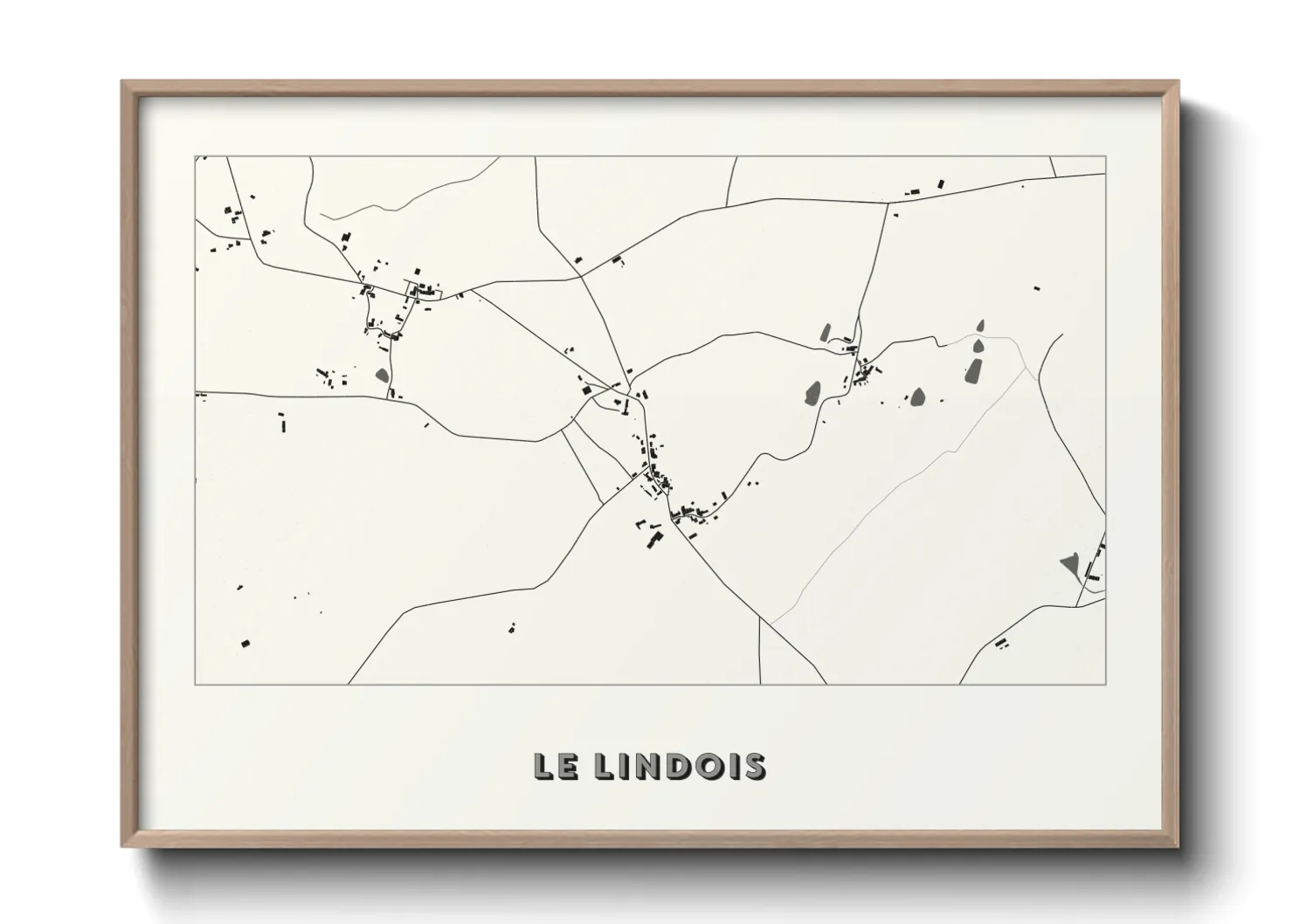 Une affiche de carte sur Le Lindois