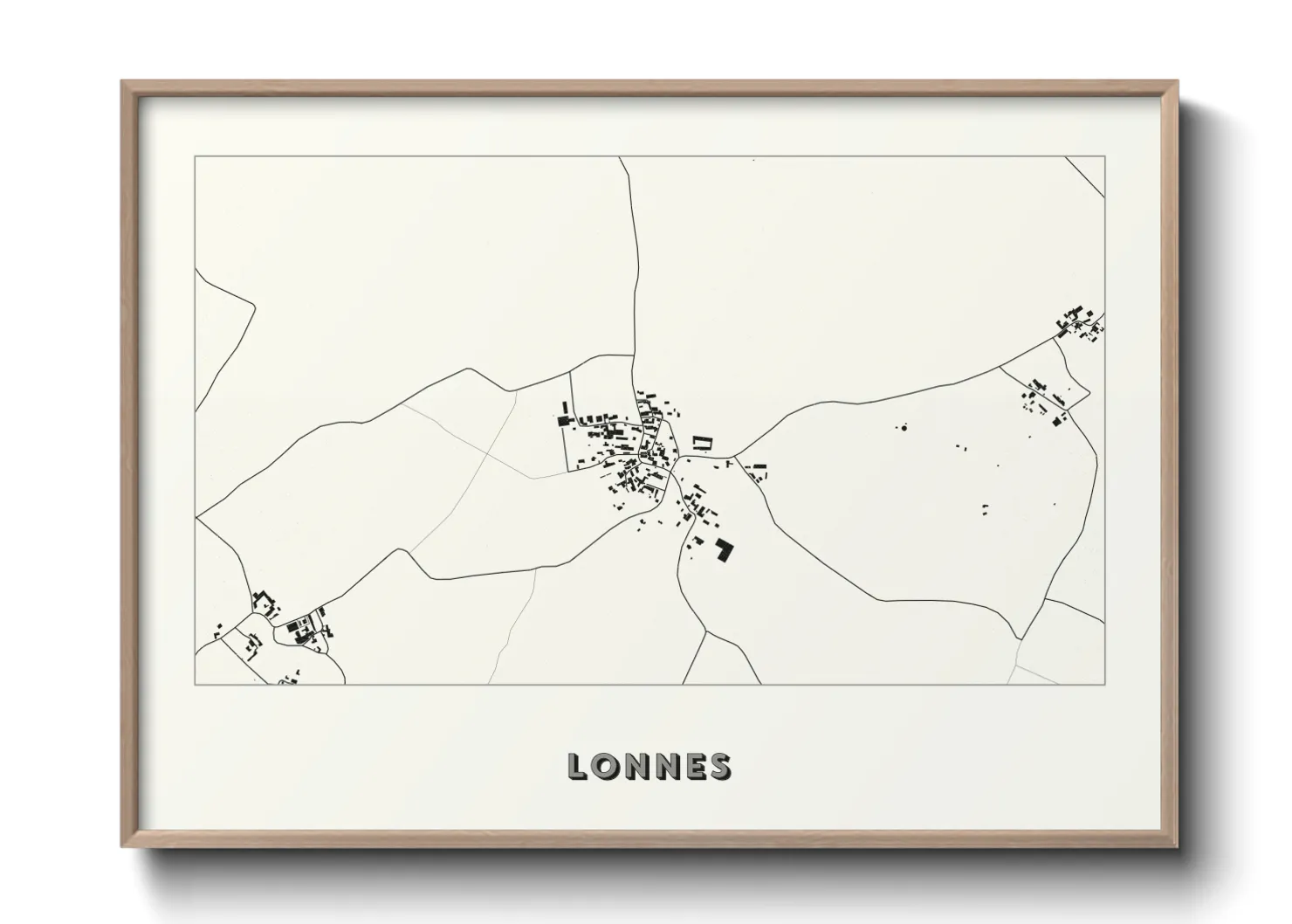 Une affiche de carte sur Lonnes