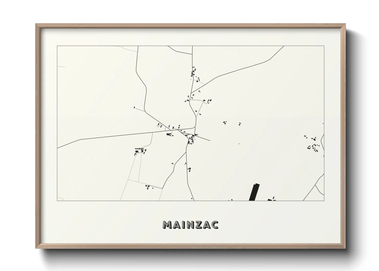 Une affiche de carte sur Mainzac