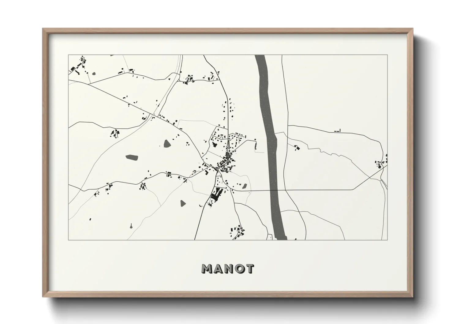 Une affiche de carte sur Manot