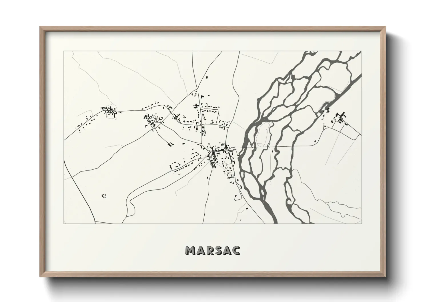 Une affiche de carte sur Marsac