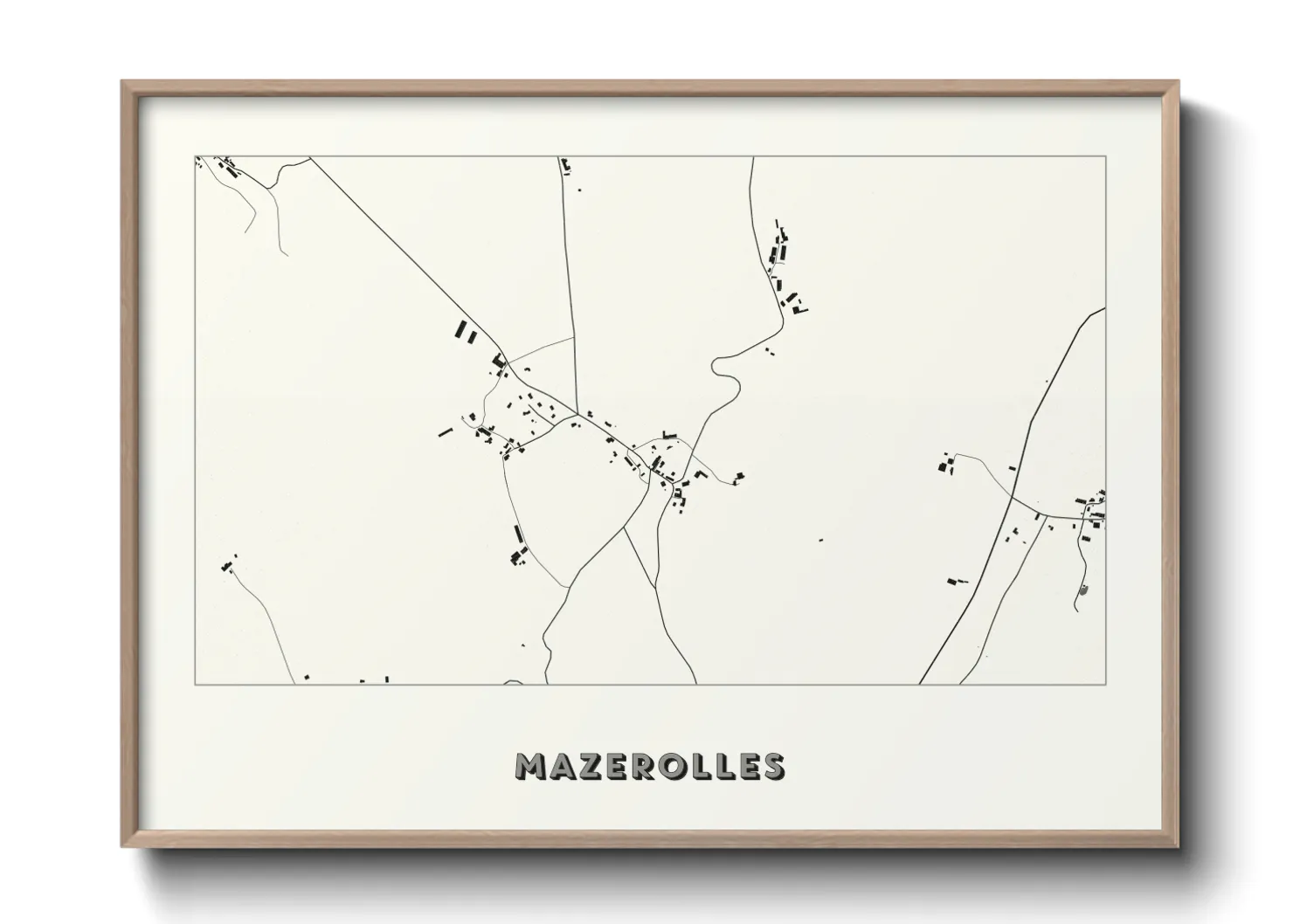 Une affiche de carte sur Mazerolles