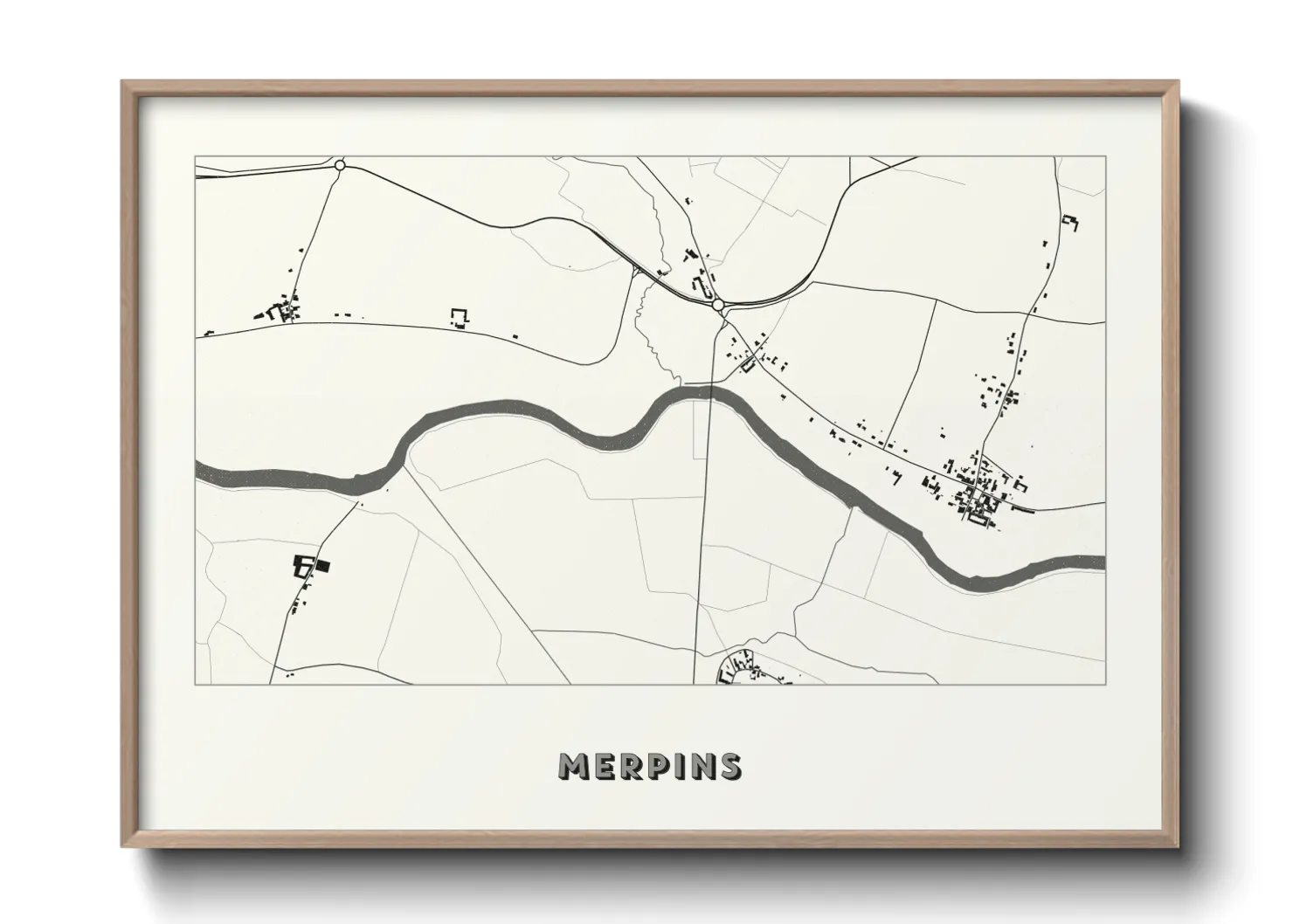 Une affiche de carte sur Merpins