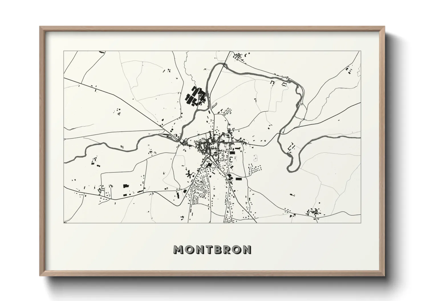 Une affiche de carte sur Montbron
