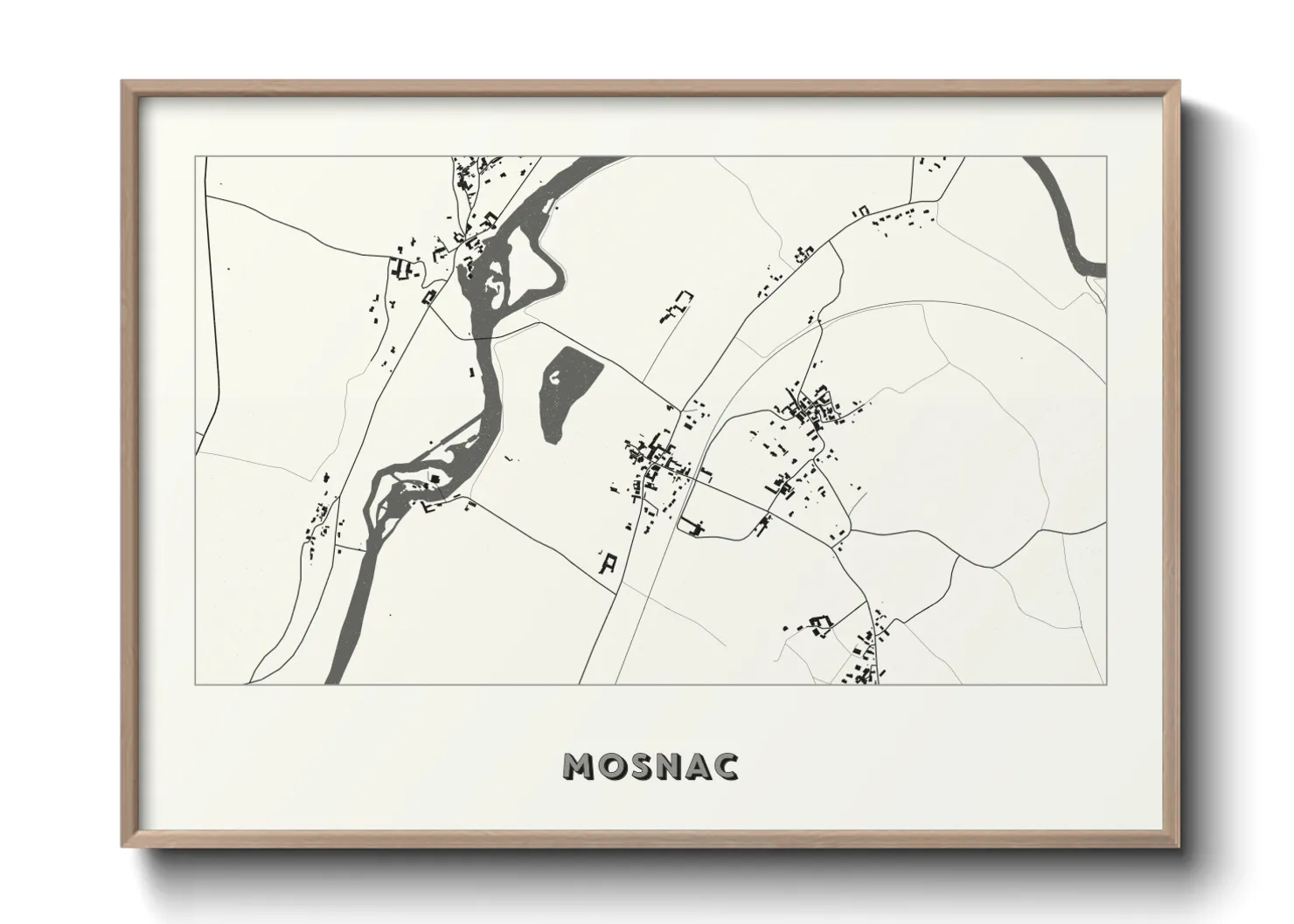 Une affiche de carte sur Mosnac