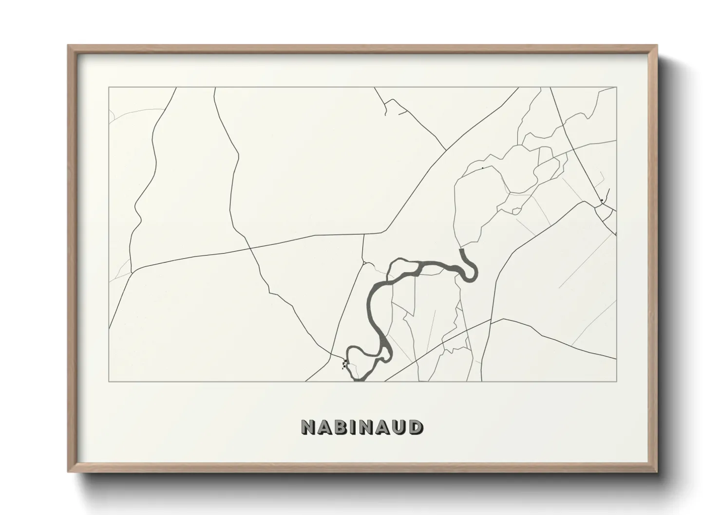 Une affiche de carte sur Nabinaud