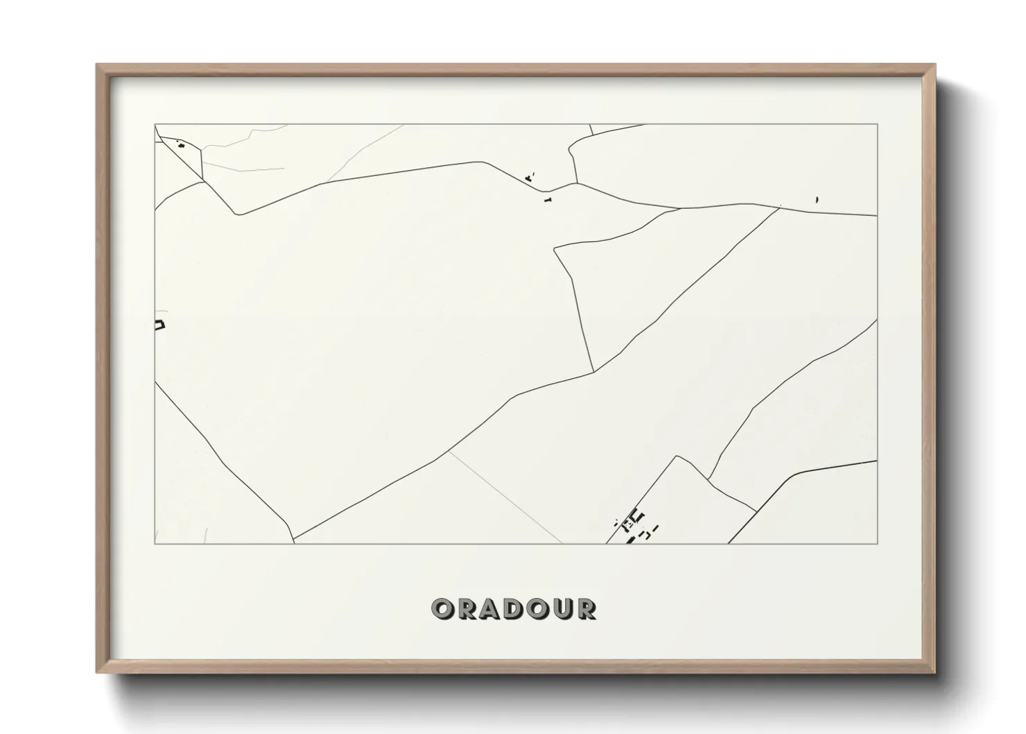 Une affiche de carte sur Oradour