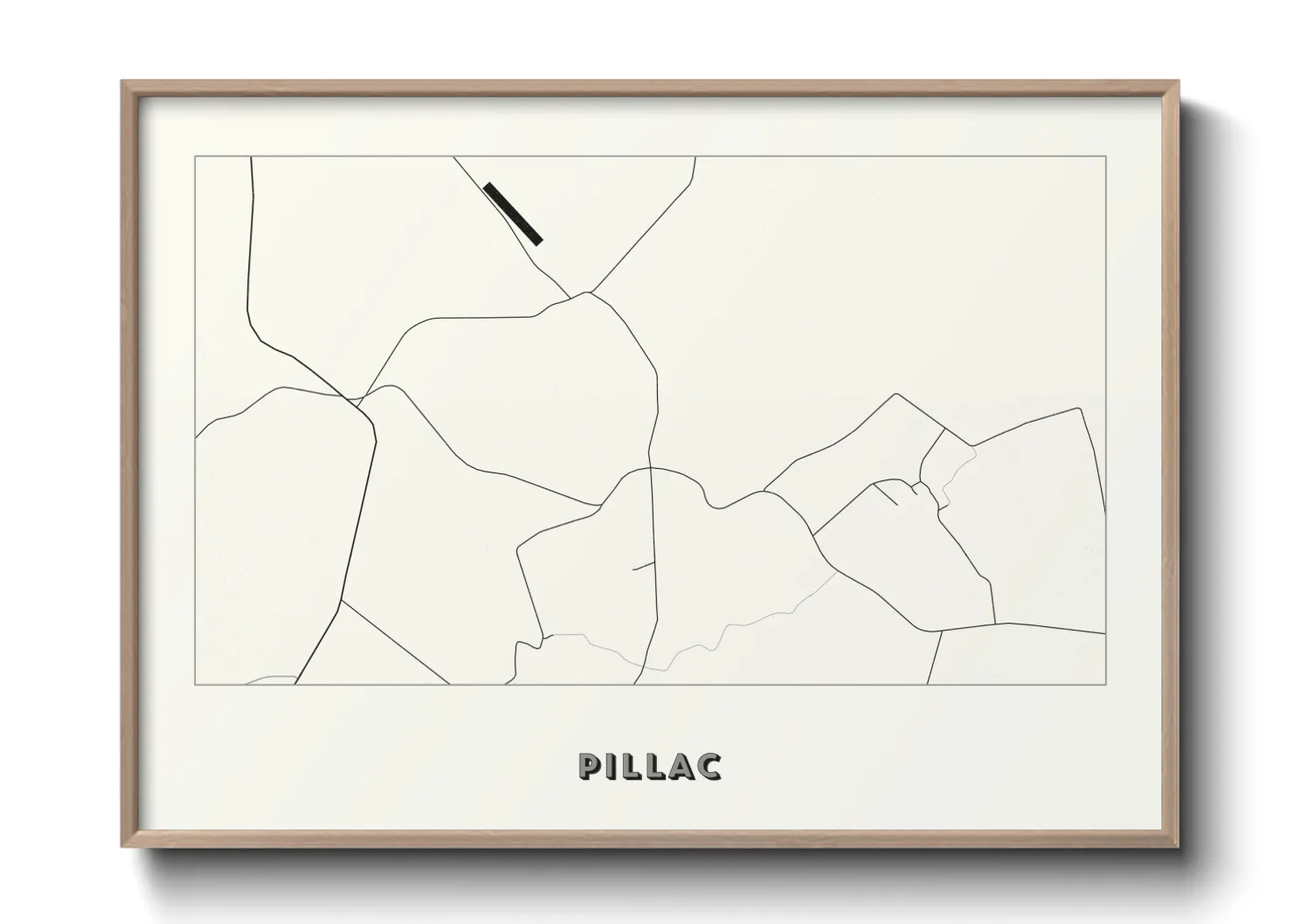 Une affiche de carte sur Pillac