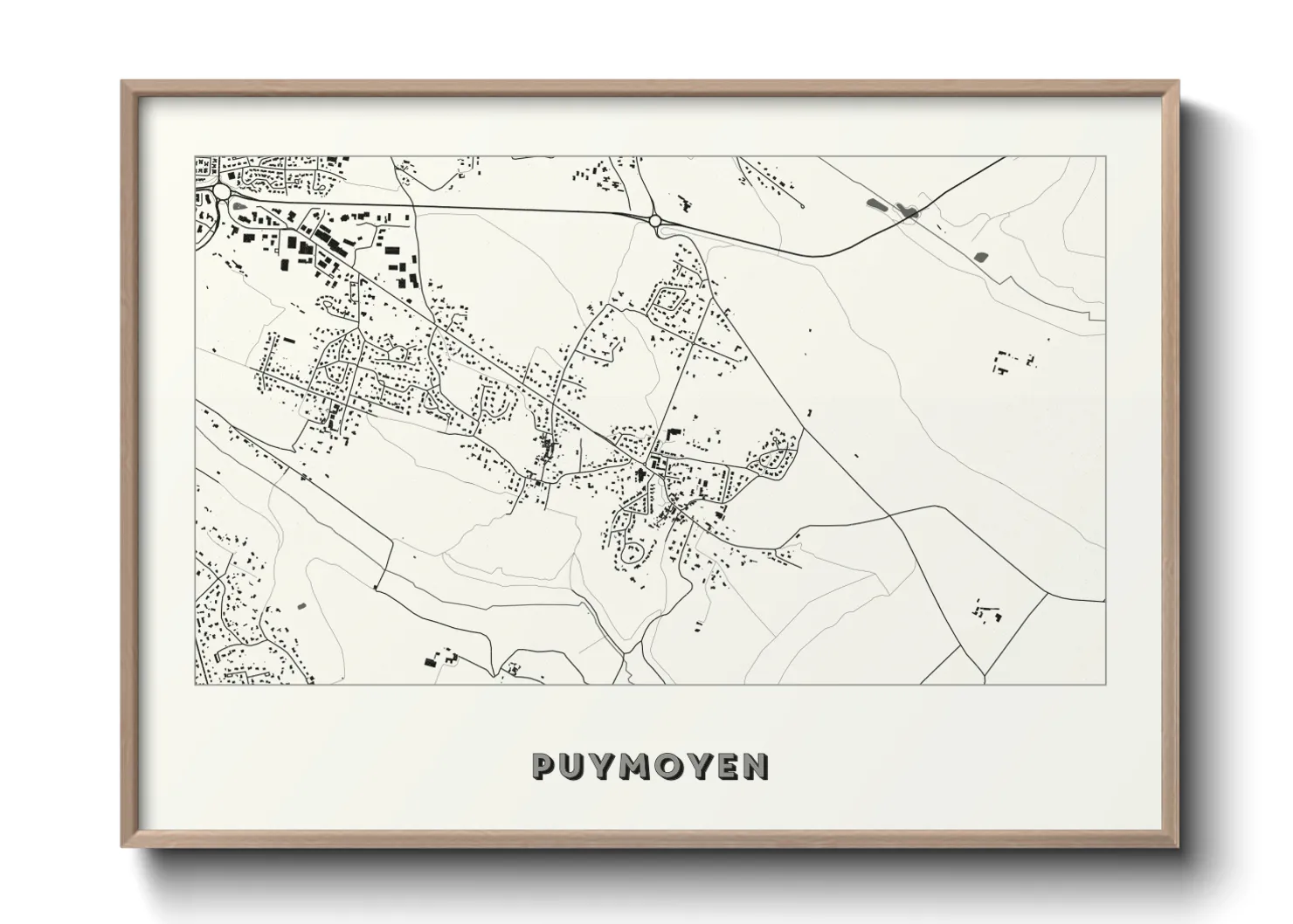 Une affiche de carte sur Puymoyen