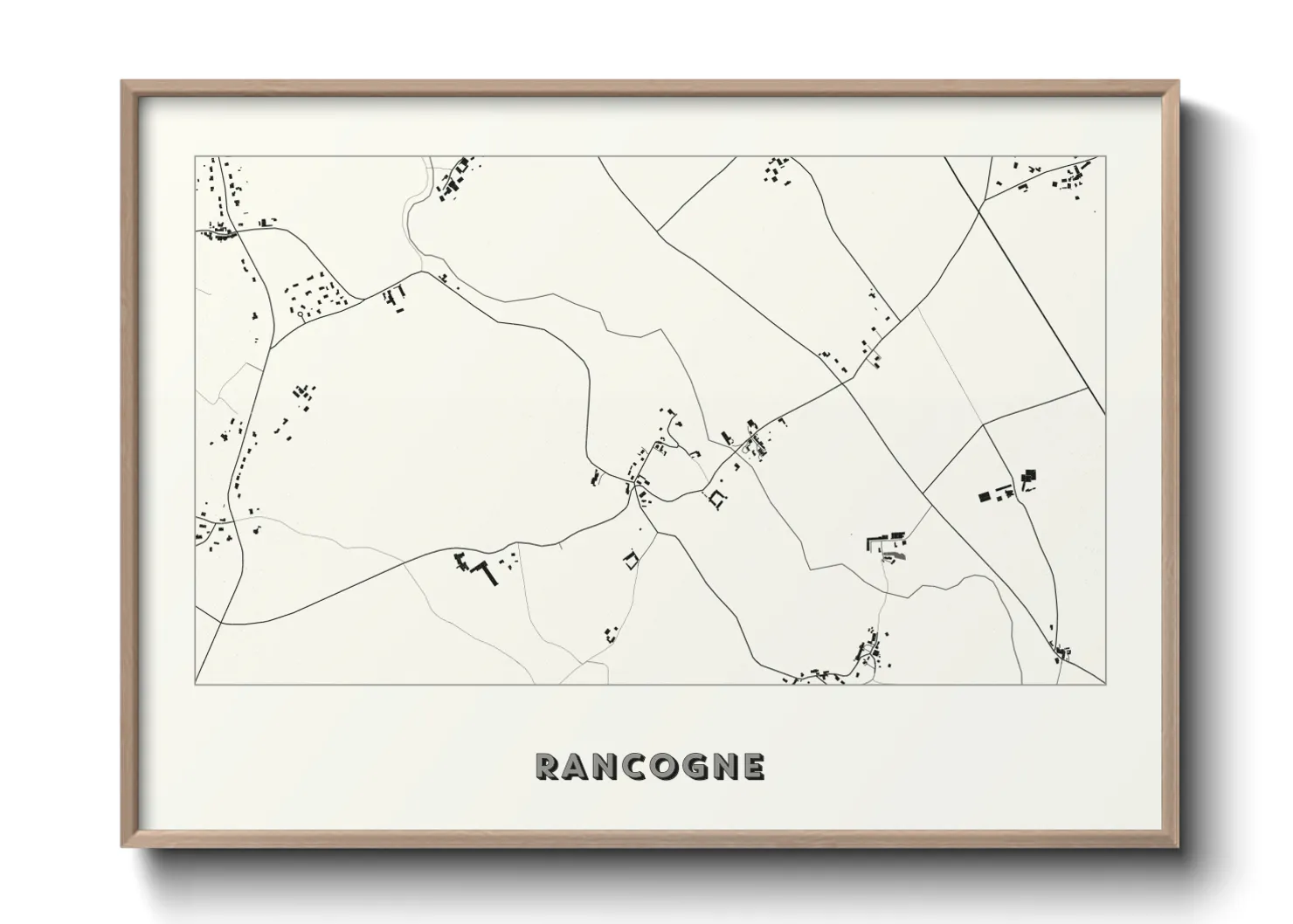 Une affiche de carte sur Rancogne