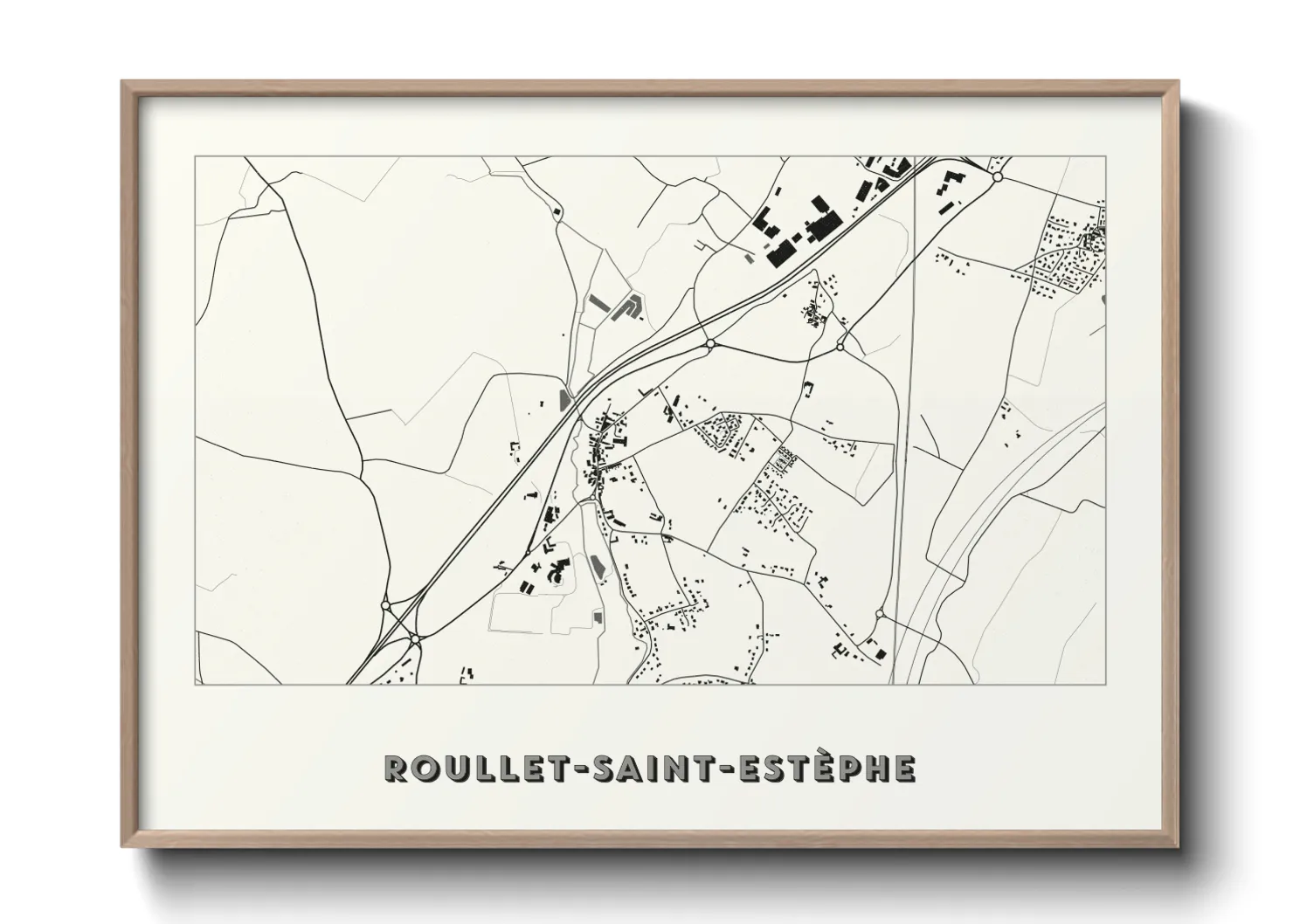 Une affiche de carte sur Roullet-Saint-Estèphe