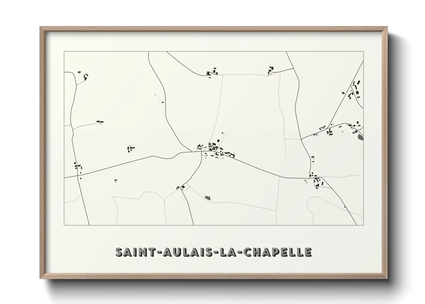 Une affiche de carte sur Saint-Aulais-la-Chapelle