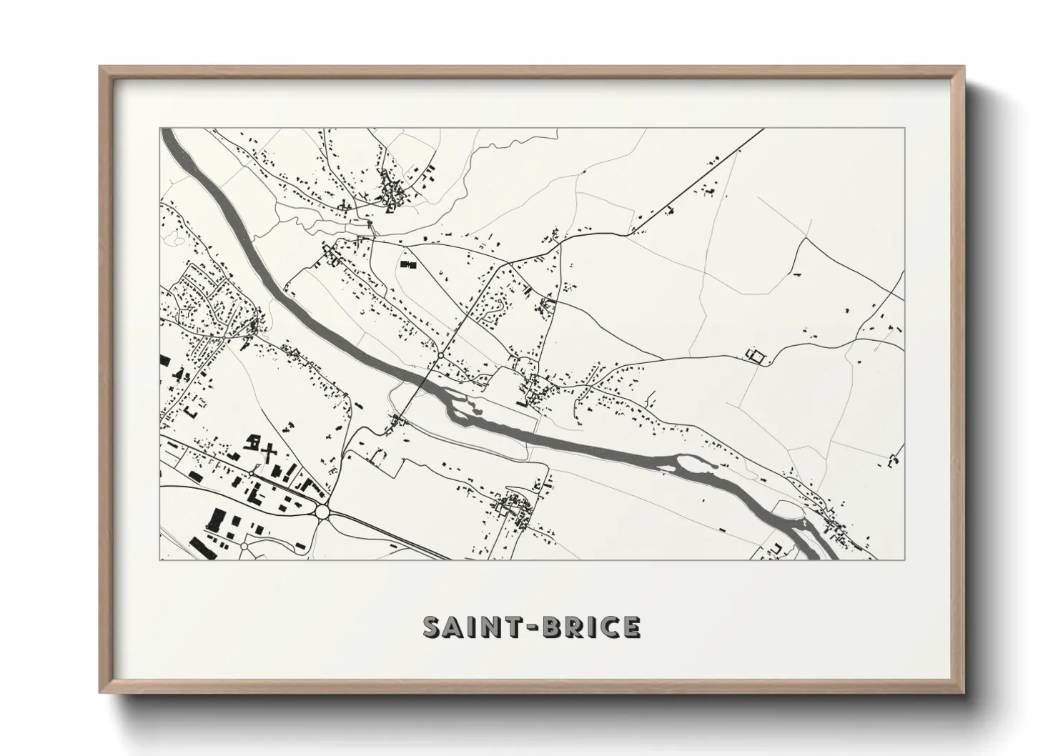 Une affiche de carte sur Saint-Brice