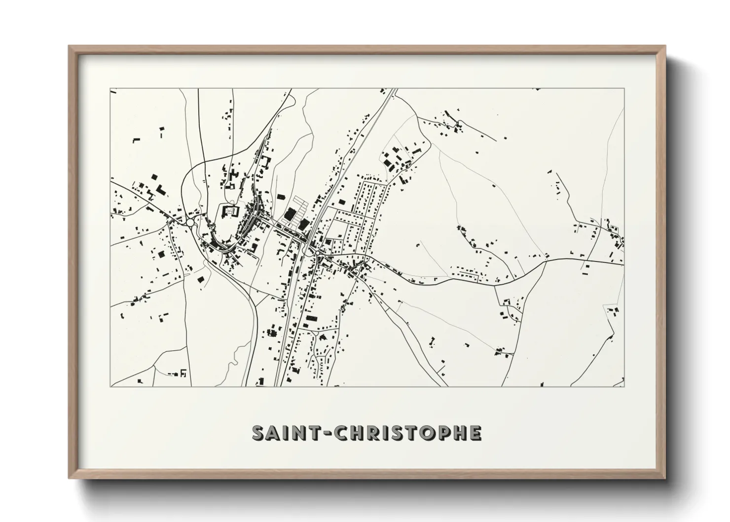 Une affiche de carte sur Saint-Christophe