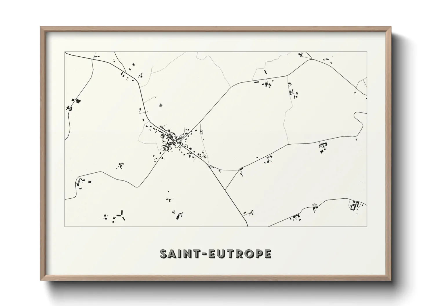 Une affiche de carte sur Saint-Eutrope