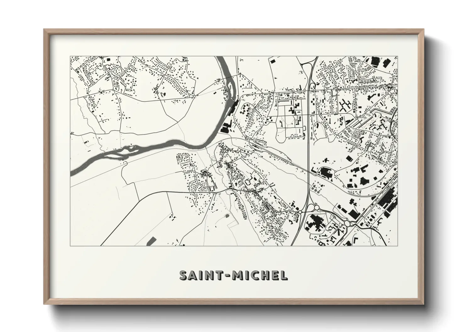 Une affiche de carte sur Saint-Michel