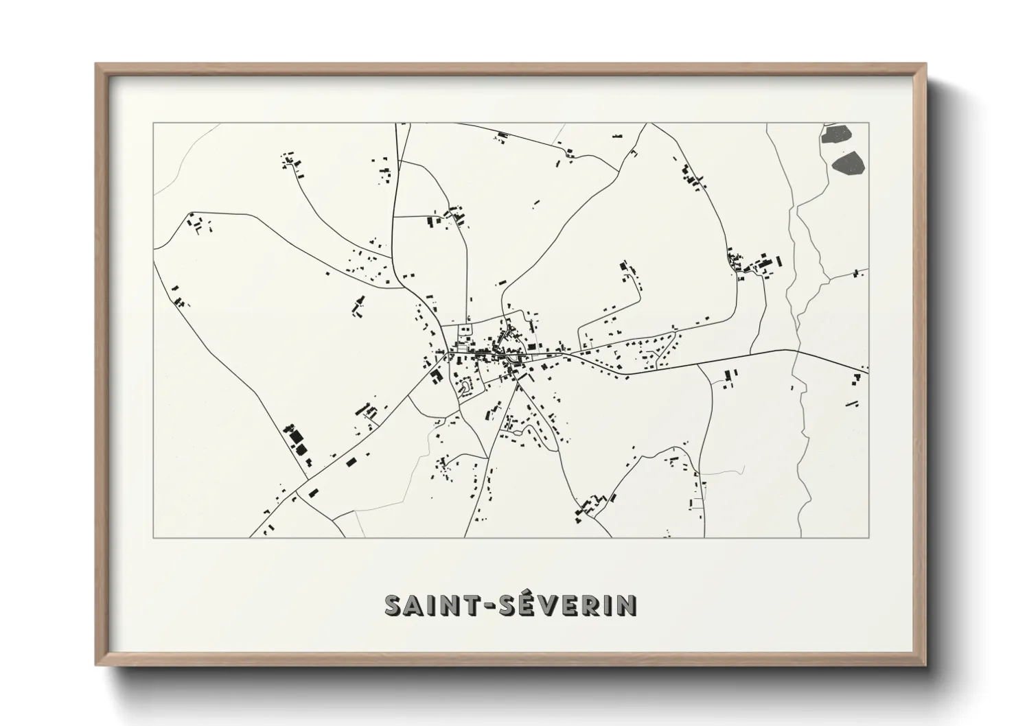 Une affiche de carte sur Saint-Séverin