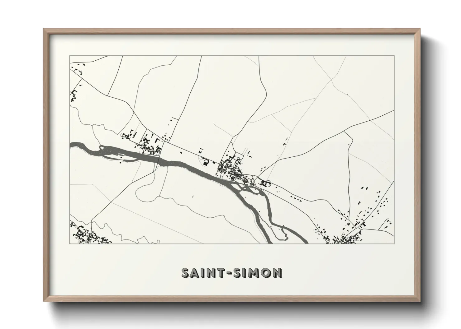Une affiche de carte sur Saint-Simon
