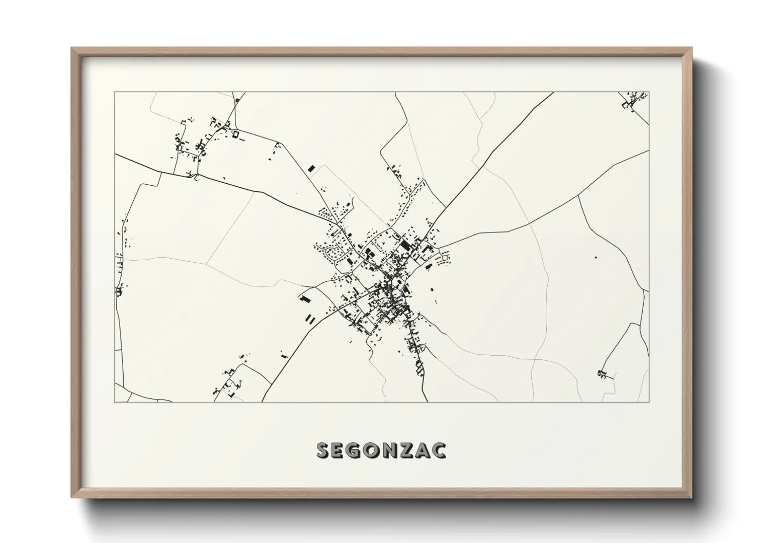 Une affiche de carte sur Segonzac