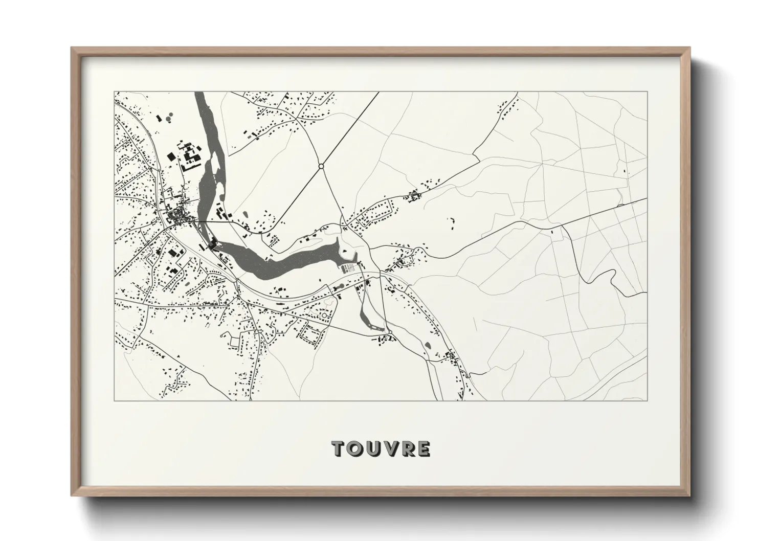 Une affiche de carte sur Touvre