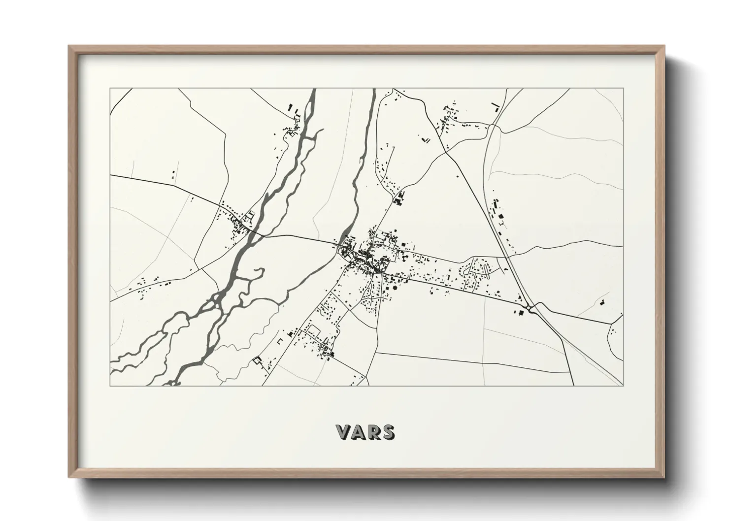 Une affiche de carte sur Vars