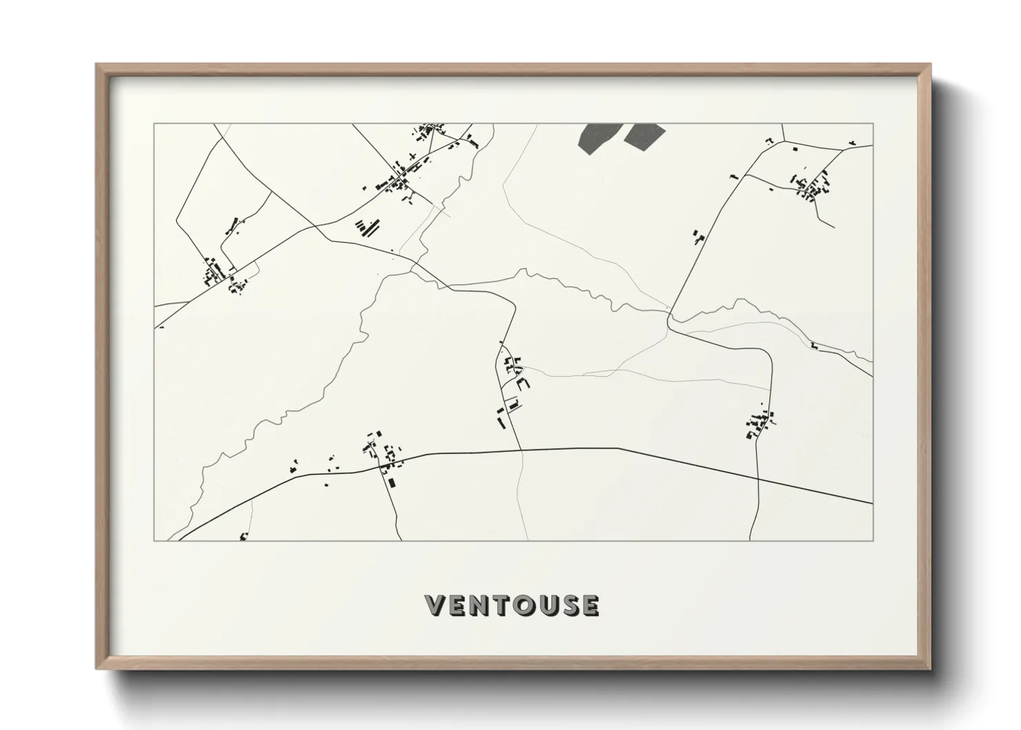 Une affiche de carte sur Ventouse