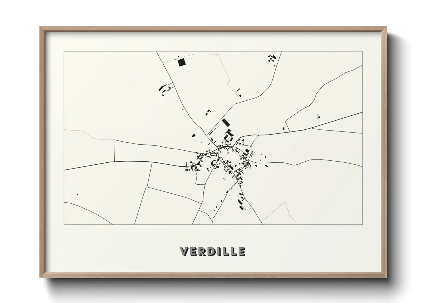 Une affiche de carte sur Verdille