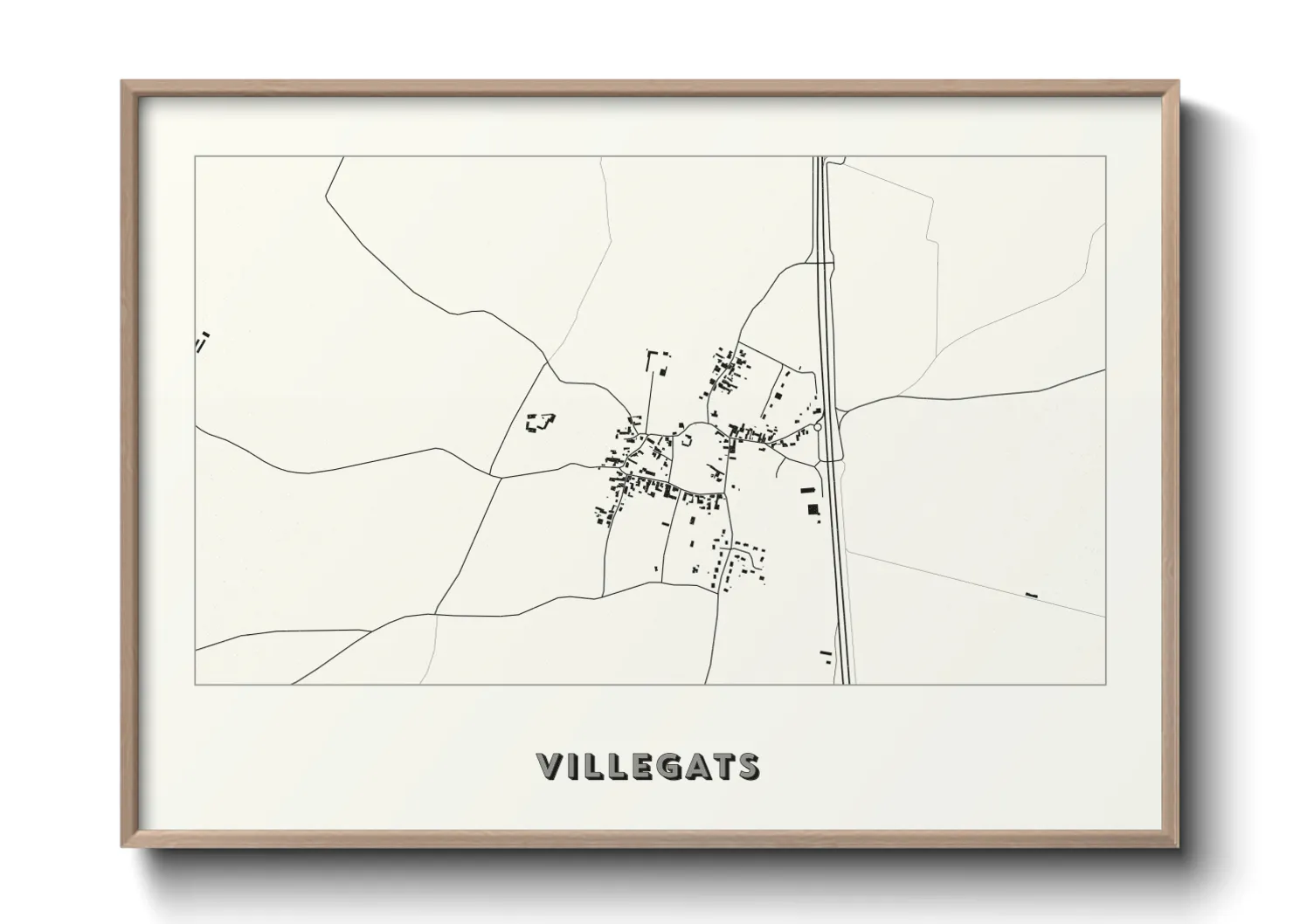 Une affiche de carte sur Villegats