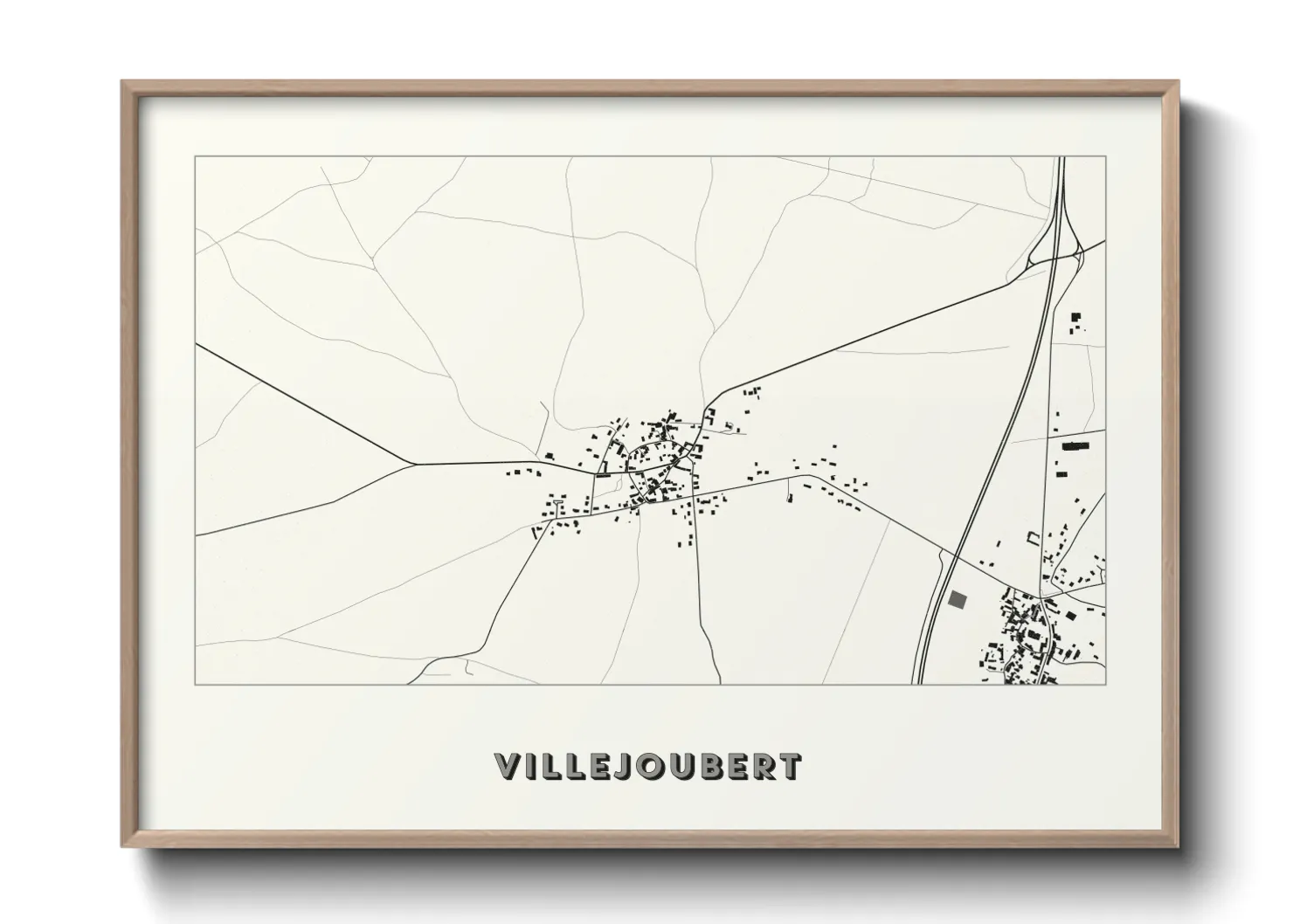 Une affiche de carte sur Villejoubert