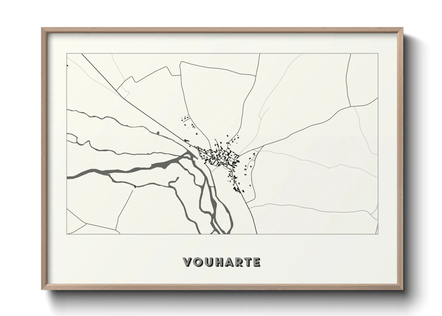 Une affiche de carte sur Vouharte