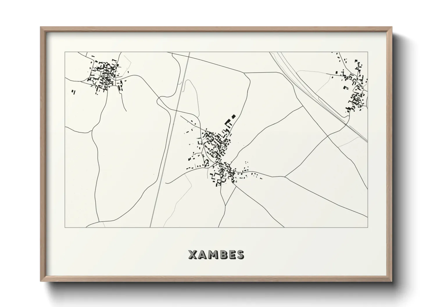 Une affiche de carte sur Xambes