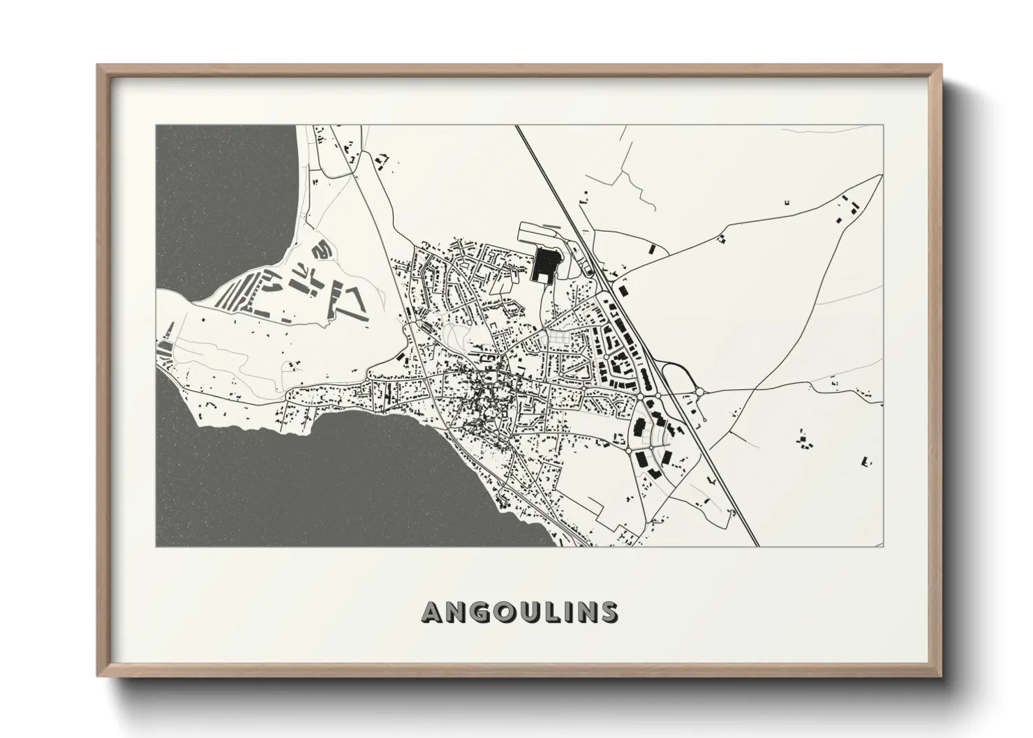 Une affiche de carte sur Angoulins