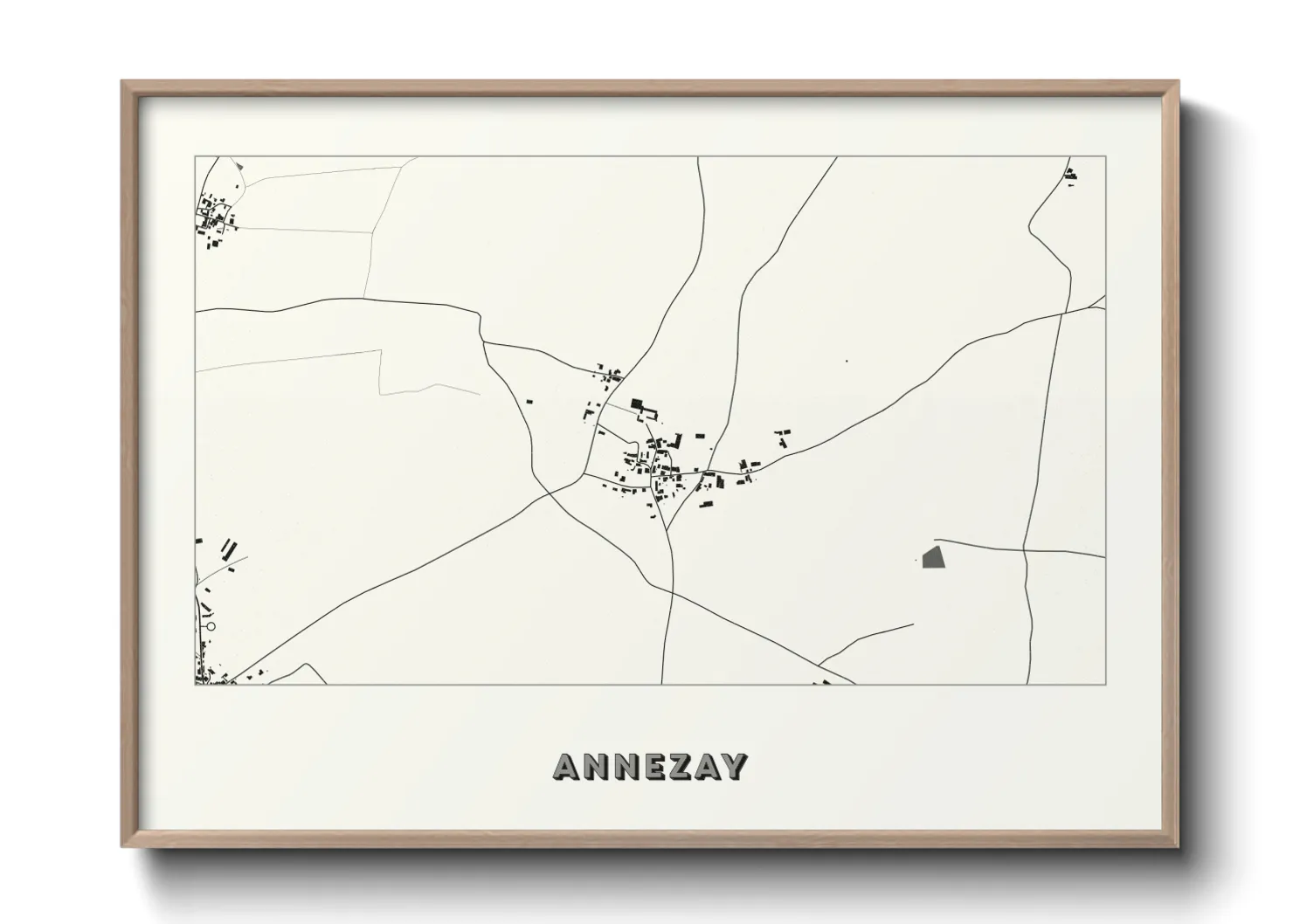 Une affiche de carte sur Annezay