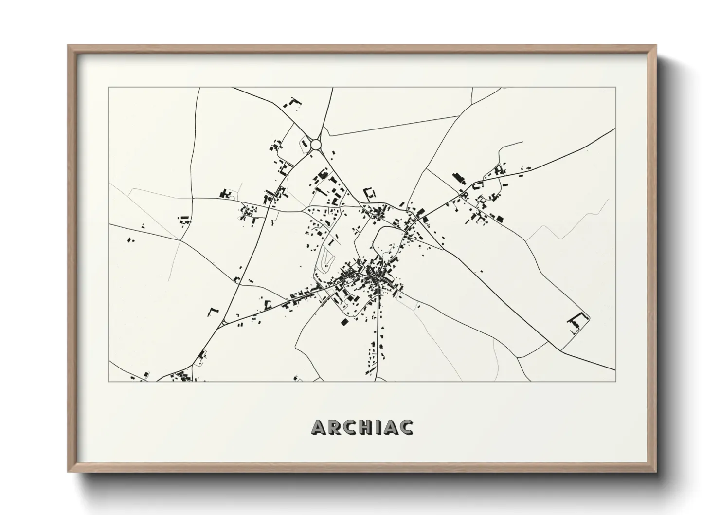 Une affiche de carte sur Archiac