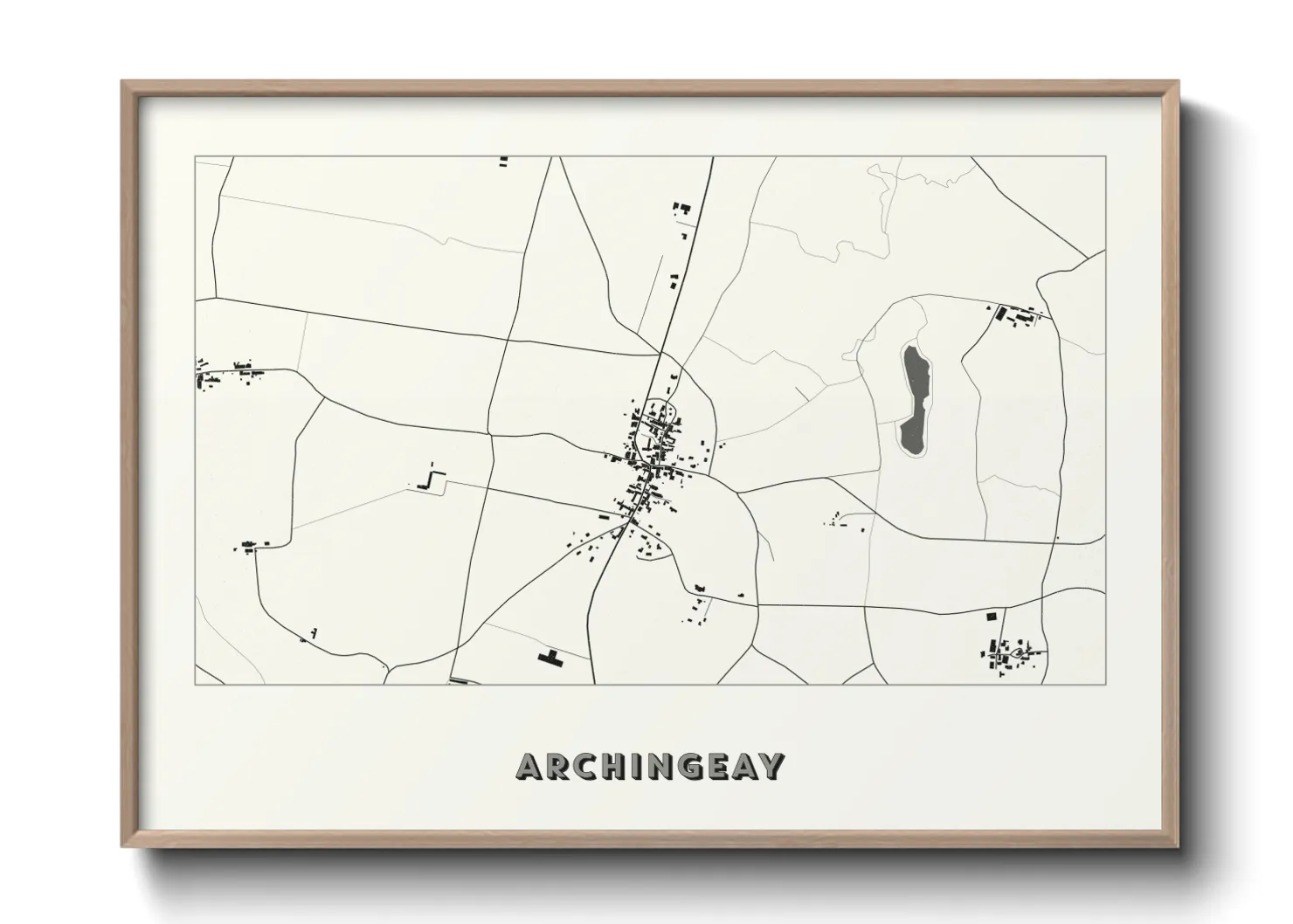 Une affiche de carte sur Archingeay