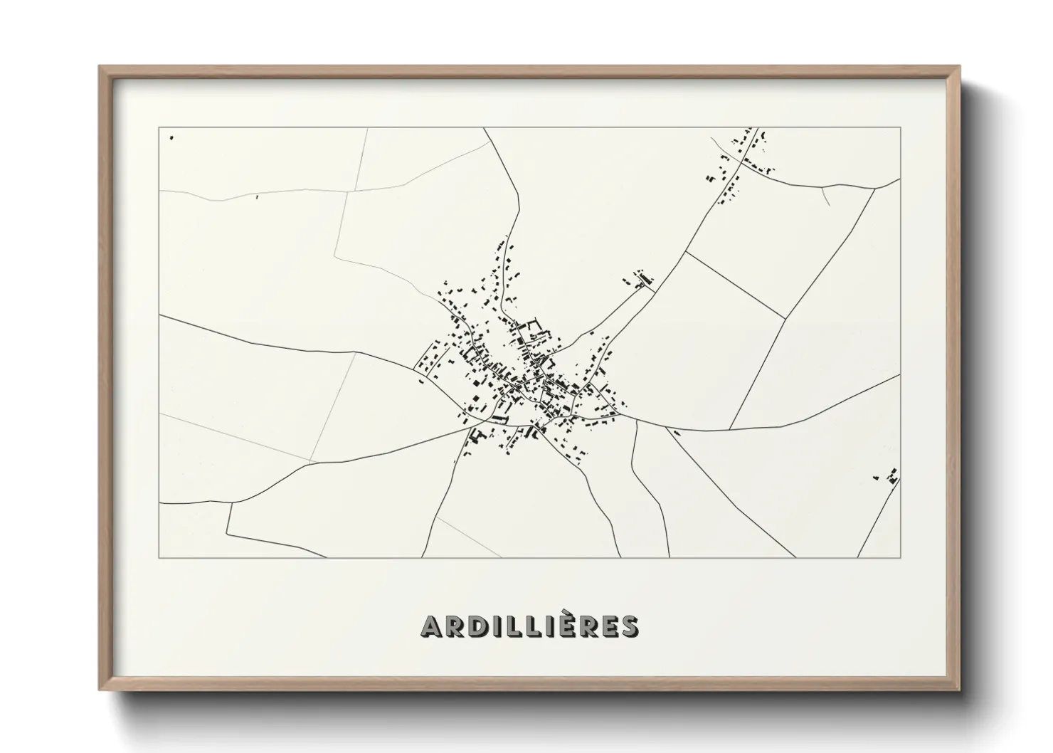 Une affiche de carte sur Ardillières